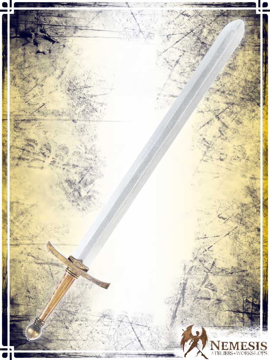 Knight's Sword Swords (Web) Ateliers Nemesis - Artisan Classic Brass Medium Wooden Handle