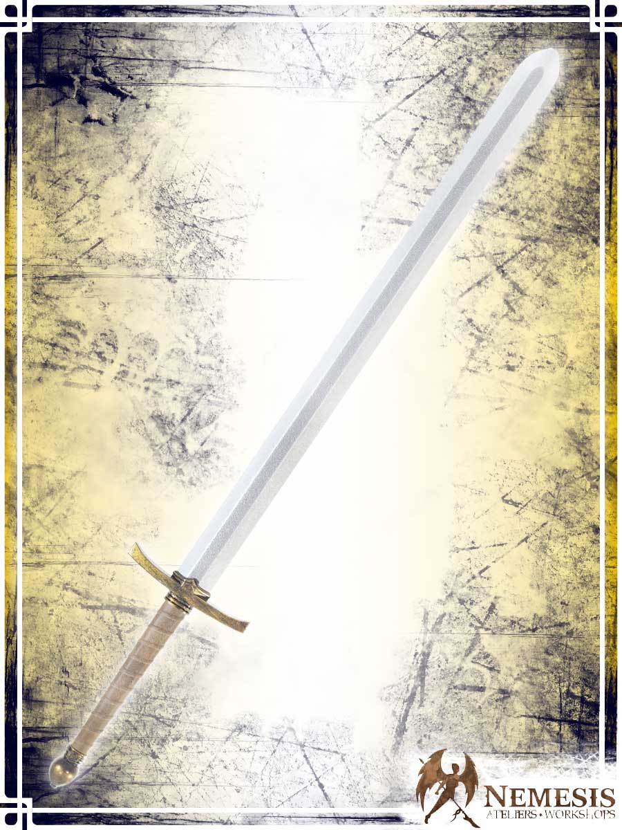 Knight's Sword Swords (Web) Ateliers Nemesis - Artisan Classic Brass Bastard Wood|Leather Handle