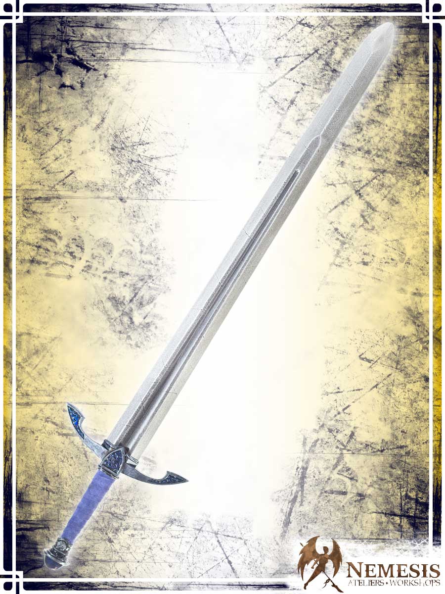 Gem Slash Sword Swords (Web) Ateliers Nemesis - Artisan Sapphire Long Notched Finish