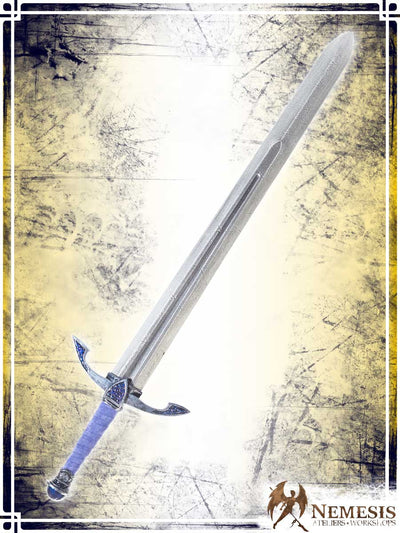 Gem Slash Sword Swords (Web) Ateliers Nemesis - Artisan Sapphire Medium Notched Finish