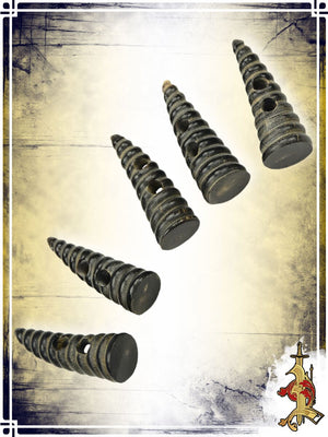 Spiral Horn Toggles - LB (Set of 5) Buttons & Fasteners Lord of Battles 