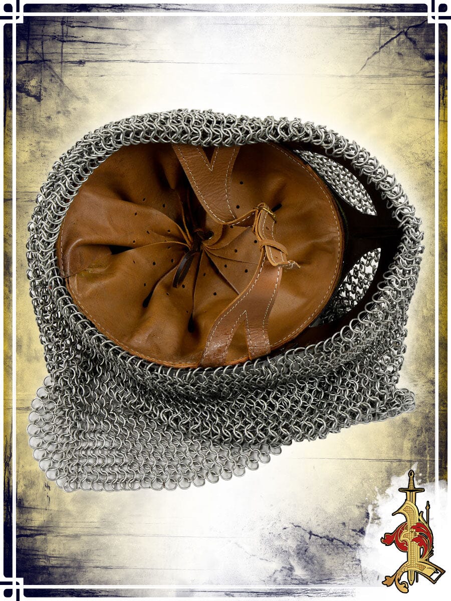 Viking Ocular Helmet with Chainmail 16ga Plate Helmets Lord of Battles 