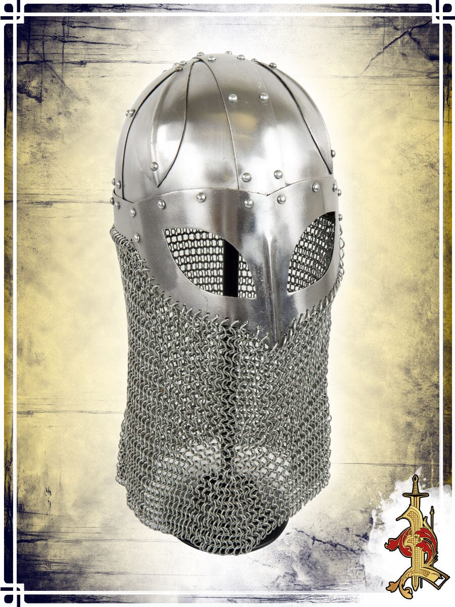 Viking Ocular Helmet with Chainmail 16ga Plate Helmets Lord of Battles 