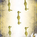 Brass Bar Belt Studs (set of 5) Reenactment Hardware Lord of Battles 