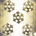 Brass Conchos – Rosette (set of 5) Reenactment Hardware Lord of Battles 