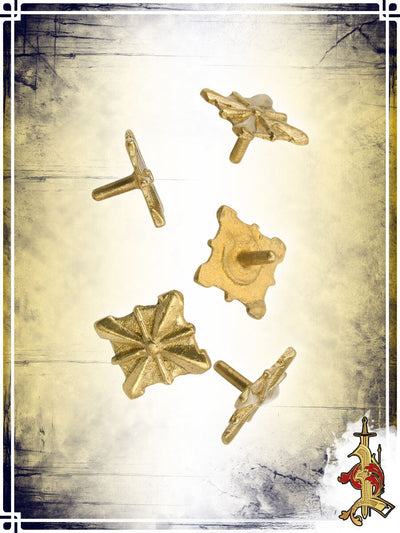 Brass Floral Studs (set of 5) Reenactment Hardware Lord of Battles 