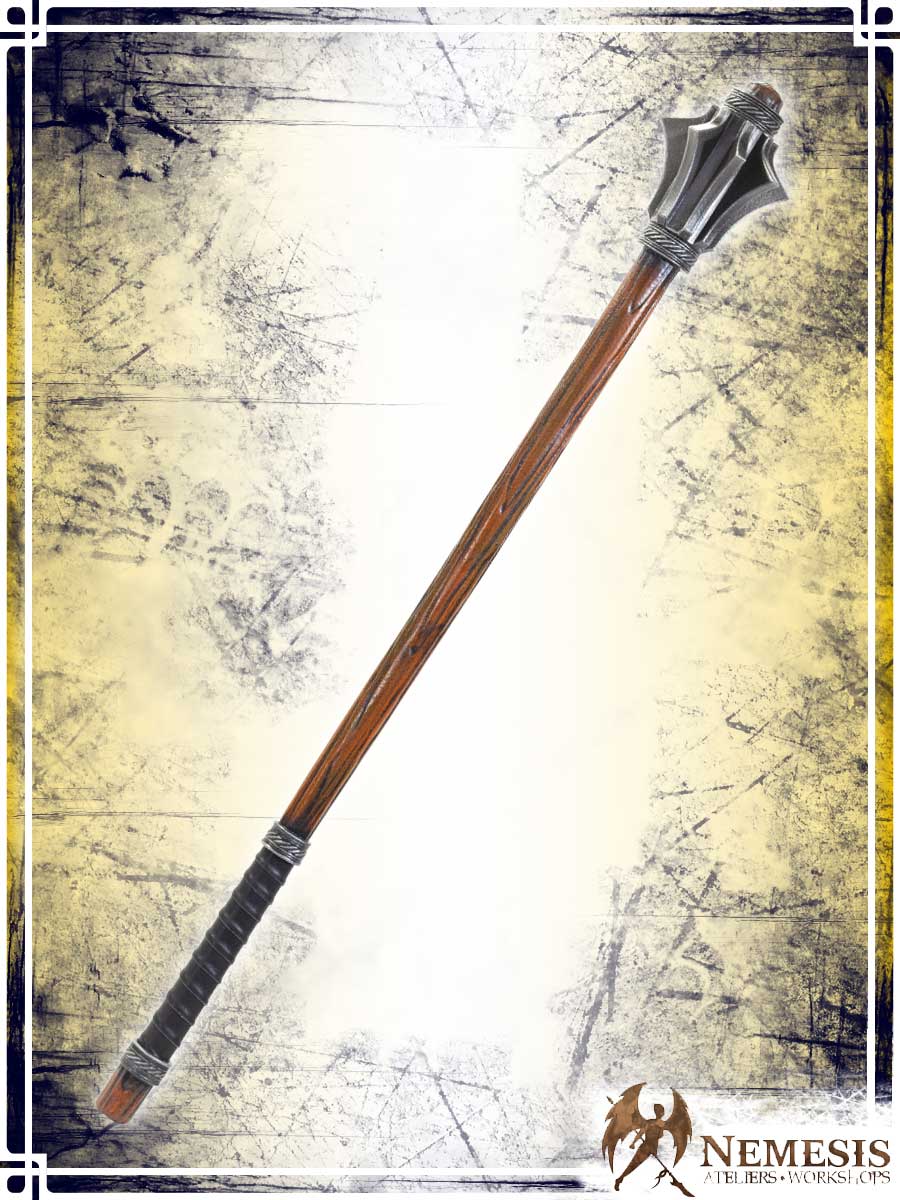Flanged Mace Maces & Warhammers Nemesis Workshops - Artisan Classic Finish Bastard Wood