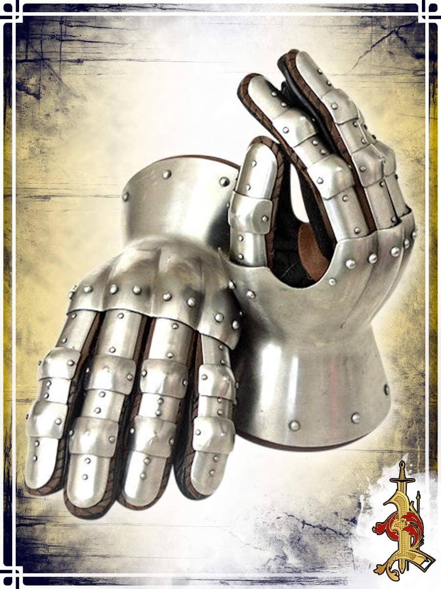 14th Century Hourglass Gauntlets Plate Bracers Lord of Battles 