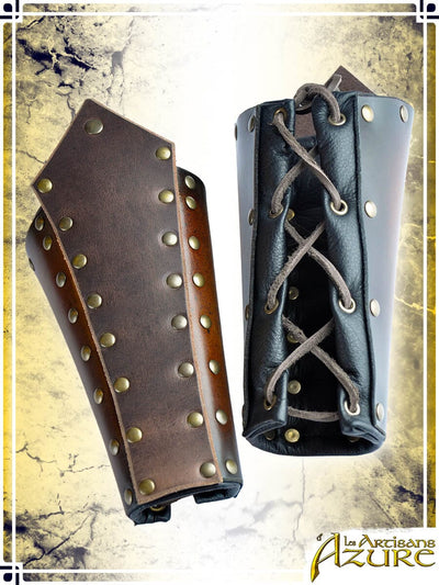 Outlaw Bracers Leather Bracers Les Artisans d'Azure 