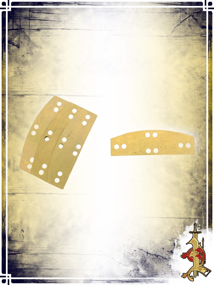 Brass Lamellar Plates 20ga - LB (Pack of 20) Scales & Straps Lord of Battles 