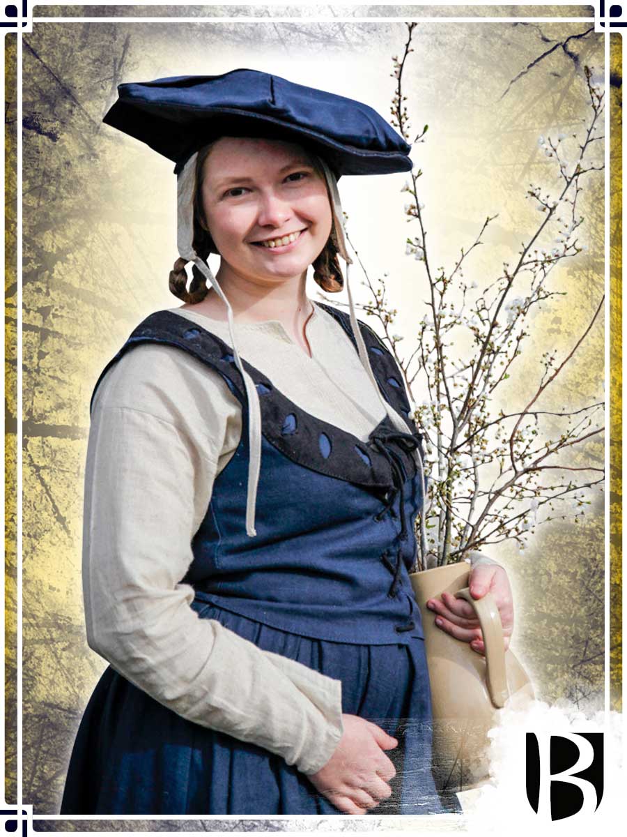 Landsknecht Bodice Flora Surcots & Vests Burgschneider Blue|Black Small 