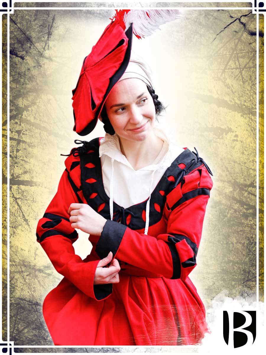 Landsknecht Sleeves Flora - Stripes Surcots & Vests Burgschneider Red|Black Small|Medium 