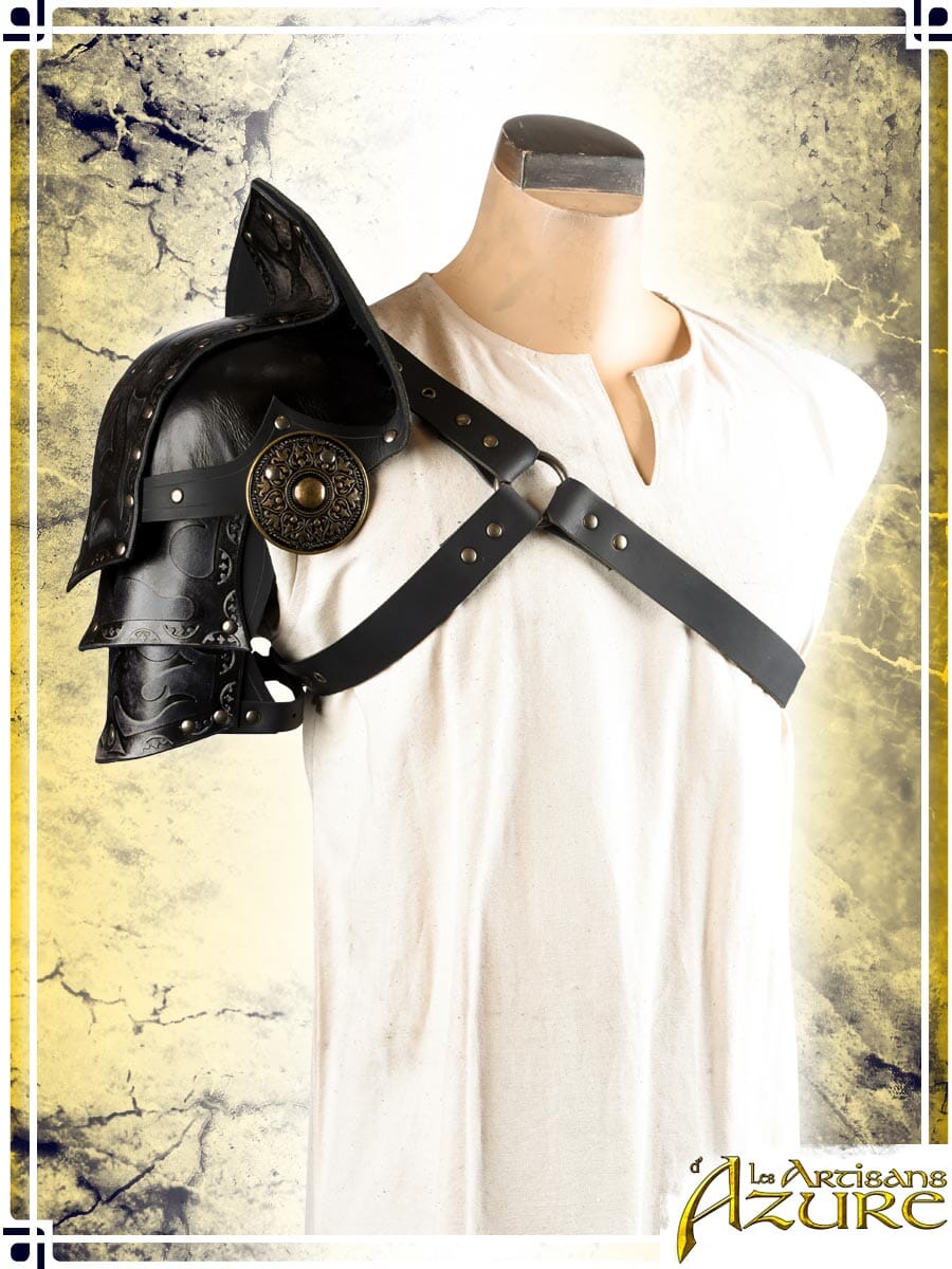 Assassin Mighty Pauldron Leather Pauldrons Les Artisans d'Azure 