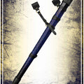 Geralt's Silver Sword Scabbard - Black/Blue - The Witcher Deluxe Scabbards Calimacil 