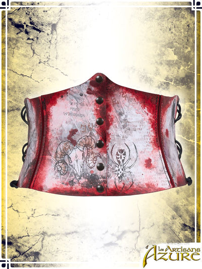 Long Corset Belt Manuscript – Shadows Page Corsets & Large Belts Les Artisans d'Azure 
