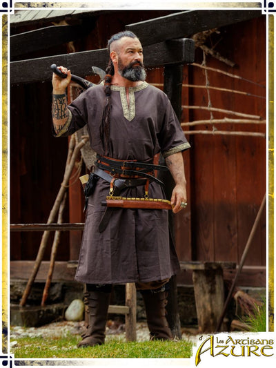 Tunic with Trims Richard Tunics Leonardo Carbone Small Brown 