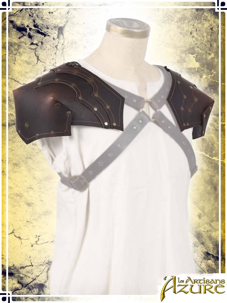 Beaufort Pauldrons Leather Pauldrons Les Artisans d'Azure Brown 