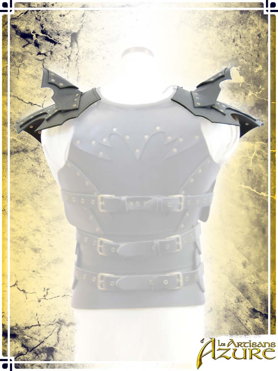 Dark Pauldrons Leather Pauldrons Les Artisans d'Azure 