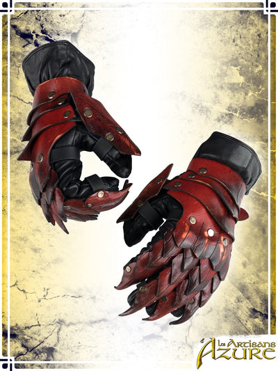 Chaos Gauntlets Leather Bracers Les Artisans d'Azure 