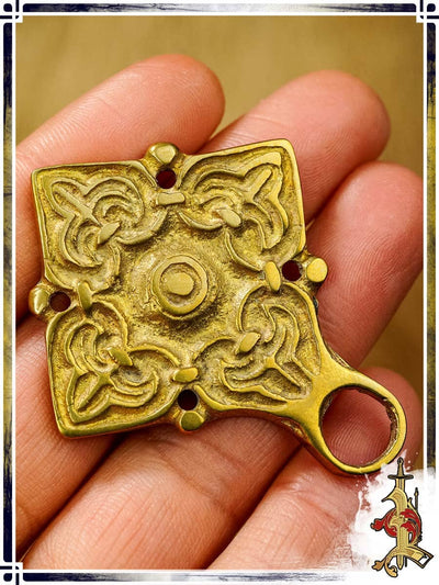 Brass Viking Cloak Clasp Brooch Buttons & Fasteners Lord of Battles 