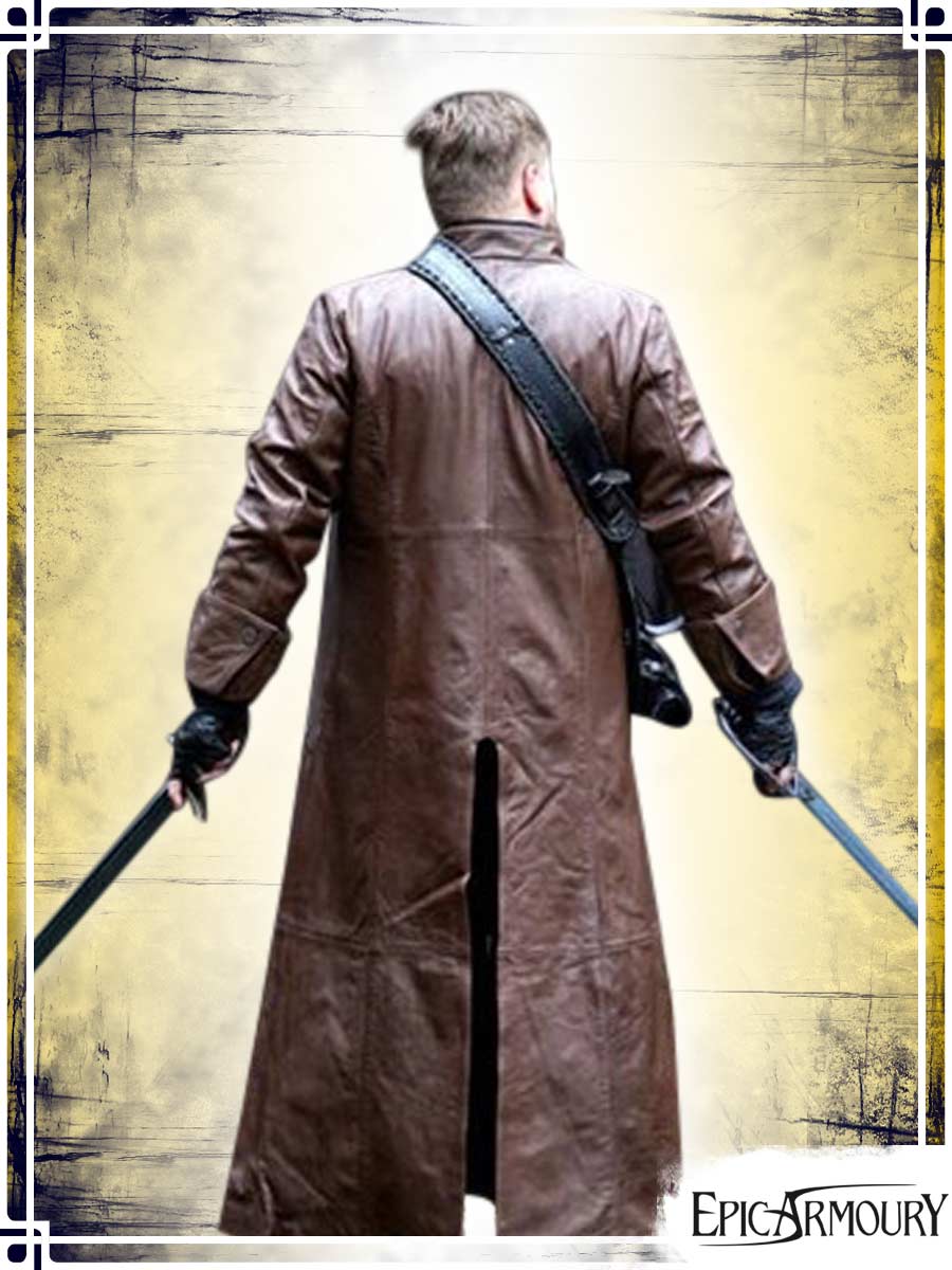 Leather Hellsing Coat Coats & Robes Epic Armoury Brown leather Large 
