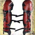 Chaos Greaves with Knees Leather Greaves Les Artisans d'Azure 