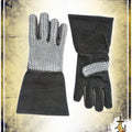 Leather Gloves with Chainmail Plate Bracers Lord of Battles 