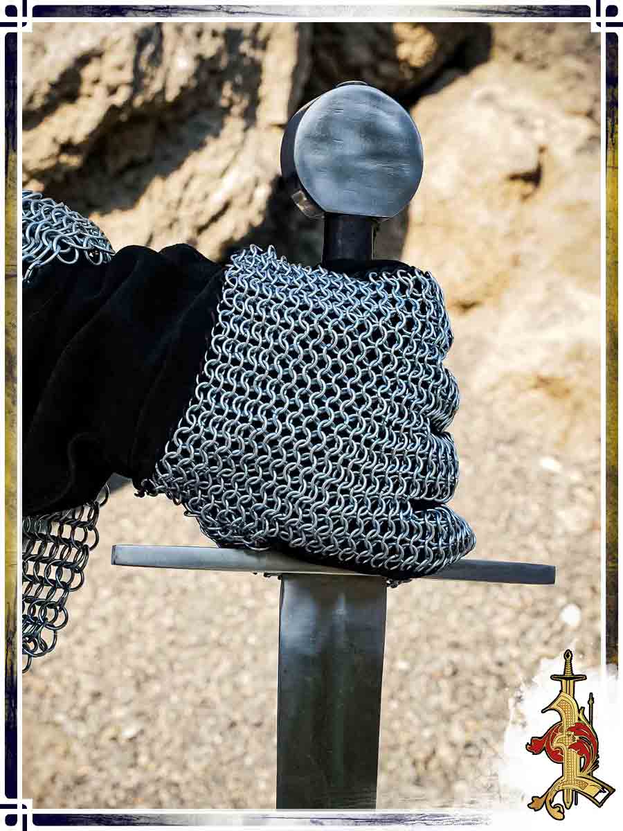 Leather Gloves with Chainmail Plate Bracers Lord of Battles 