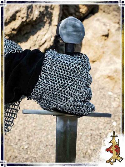 Leather Gloves with Chainmail Plate Bracers Lord of Battles 