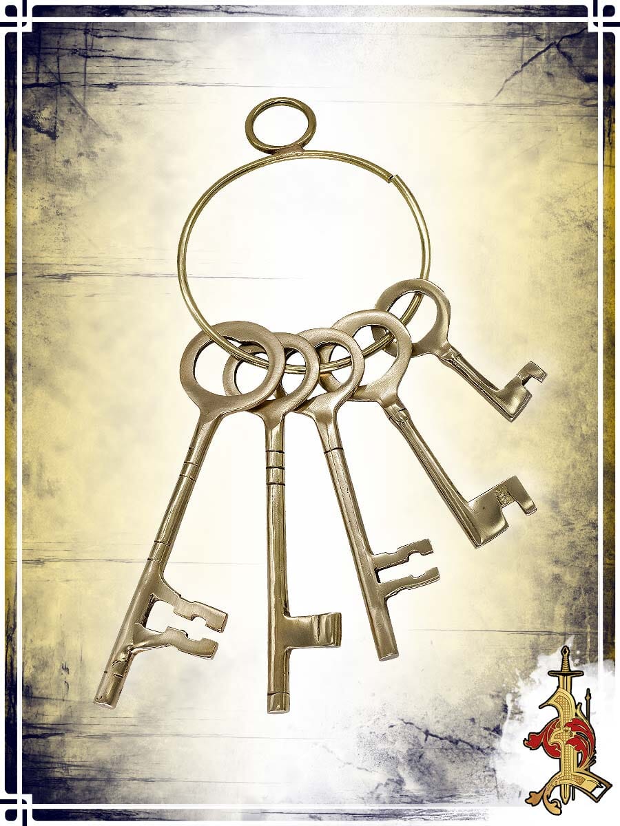 Medeval Key Handle Set of 5 Medieval Brass Keys - by Lord of Battles – Les Artisans d'Azure