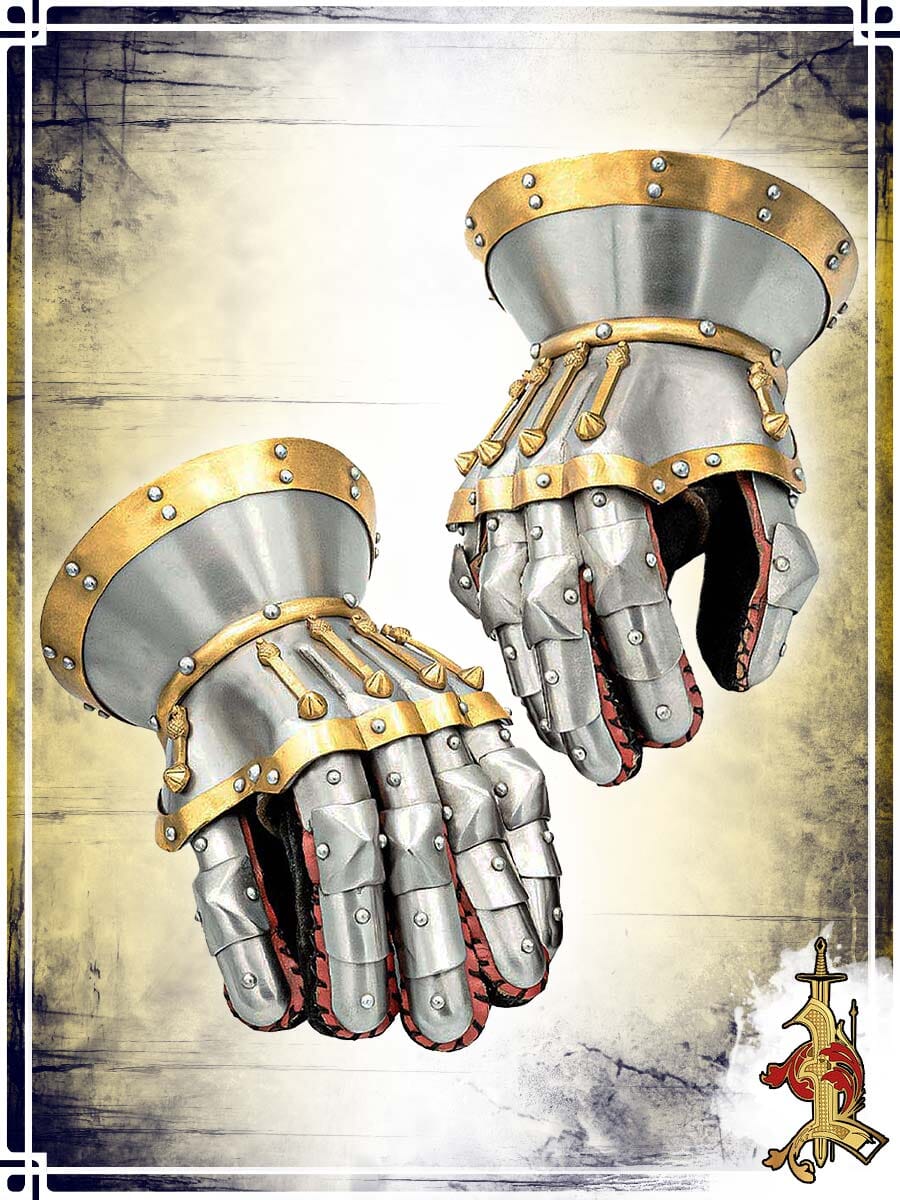 Baron's Hourglass Gauntlets - Shinny Plate Bracers Lord of Battles 