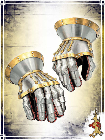 Baron's Hourglass Gauntlets - Shinny Plate Bracers Lord of Battles 