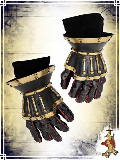 Baron's Hourglass Gauntlets - Black Plate Bracers Lord of Battles 
