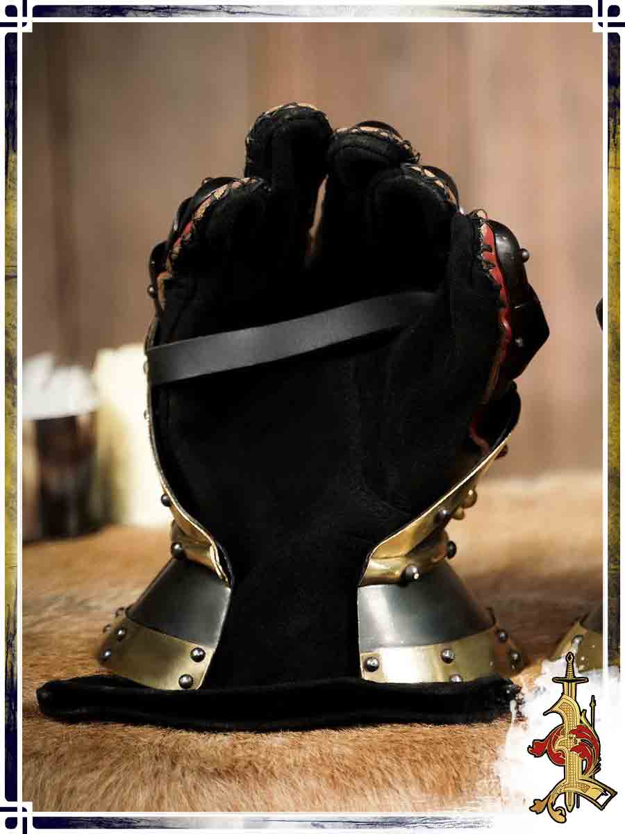 Baron's Hourglass Gauntlets - Black Plate Bracers Lord of Battles 