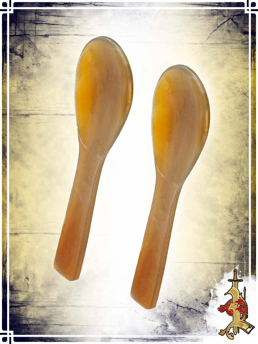 Cow Horn Spoon (x2) Cutlery & Tankards Lord of Battles 