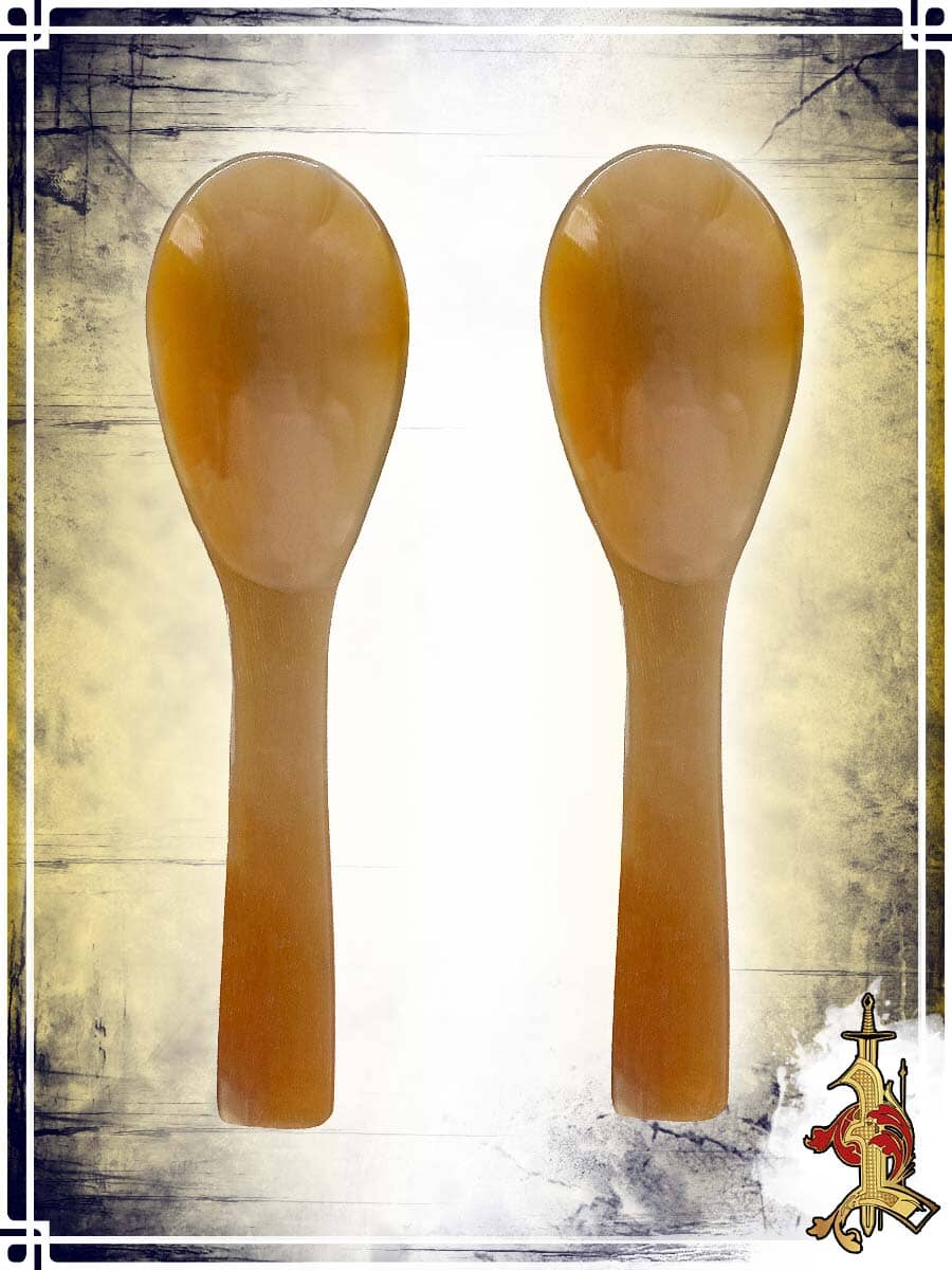 Cow Horn Spoon (x2) Cutlery & Tankards Lord of Battles 