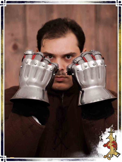 Hourglass Gauntlets 16ga Plate Bracers Lord of Battles 