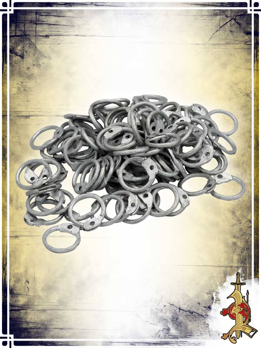 Aluminum Chainmail Round Ring with Rivets - 16ga/10mm (1kg) Rings Lord of Battles 