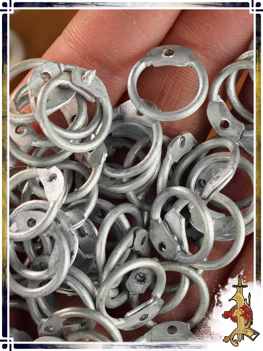Aluminum Chainmail Round Ring with Rivets - 16ga/10mm (1kg) Rings Lord of Battles 