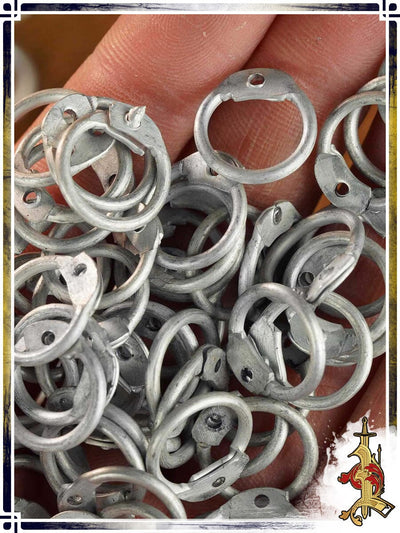 Aluminum Chainmail Round Ring with Rivets - 16ga/10mm (1kg) Rings Lord of Battles 