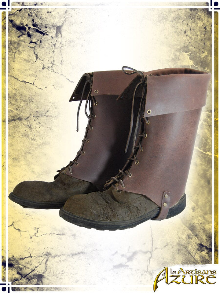 Simple Gaiters Leather accessories for medieval LARP Brown