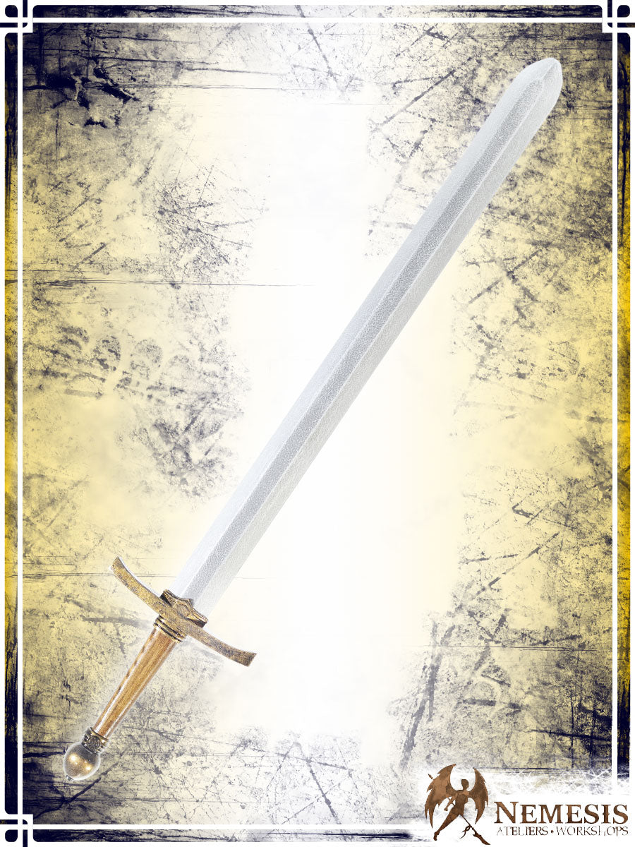 Knight's Sword Swords (Web) Ateliers Nemesis - Athena Notched Brass Medium Wooden Handle