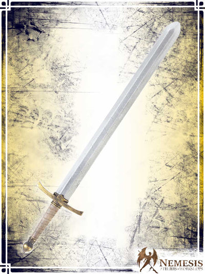 Knight's Sword Swords (Web) Ateliers Nemesis - Athena Notched Brass Medium Wood|Leather Handle