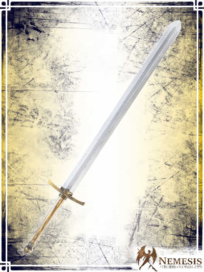 Knight's Sword Swords (Web) Ateliers Nemesis - Athena Notched Brass Bastard Wooden Handle