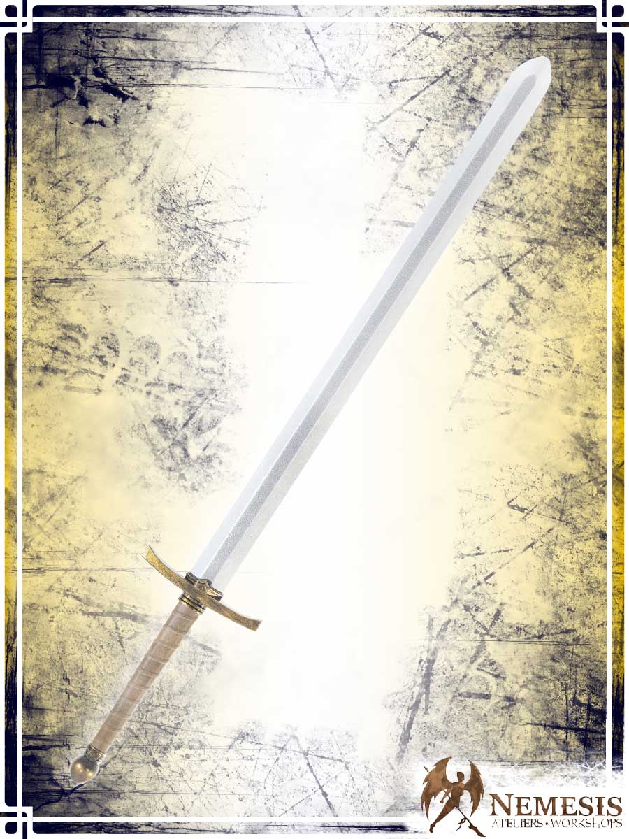 Knight's Sword Swords (Web) Ateliers Nemesis - Athena Classic Brass Bastard Wood|Leather Handle