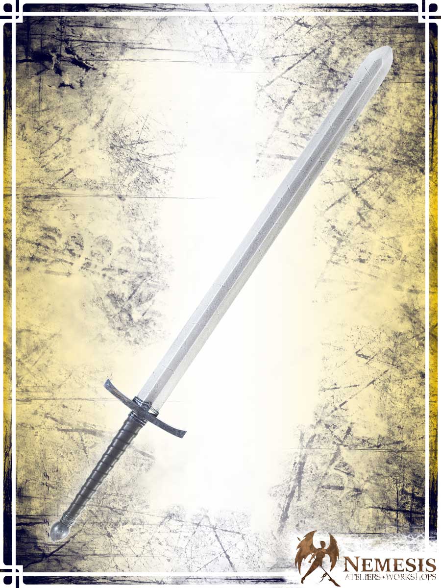 Knight's Sword Swords (Web) Ateliers Nemesis - Athena Notched Steel Bastard Wood|Leather Handle