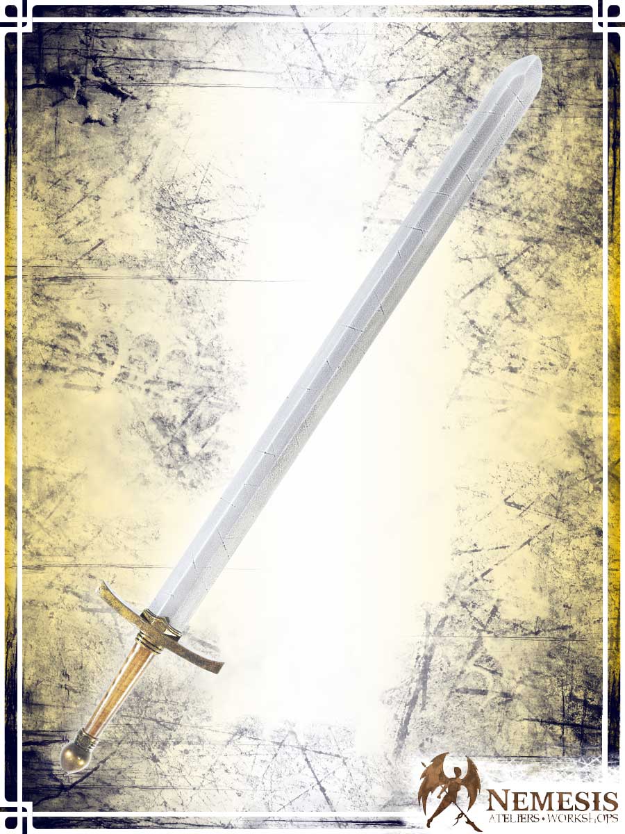 Knight's Sword Swords (Web) Ateliers Nemesis - Athena Notched Brass Long Wooden Handle