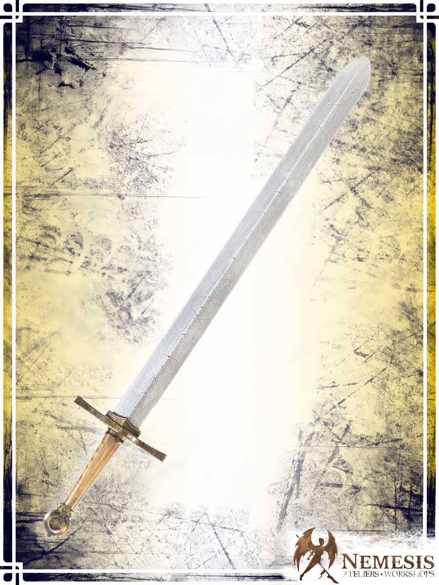 Templar's Sword Swords (Web) Ateliers Nemesis - Athena Notched Brass Medium Wooden Handle