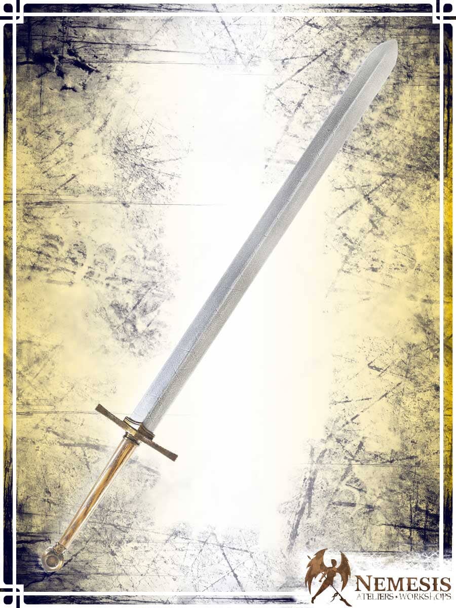 Templar's Sword Swords (Web) Ateliers Nemesis - Athena Notched Brass Bastard Wooden Handle