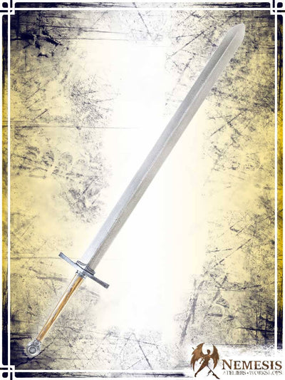 Templar's Sword Swords (Web) Ateliers Nemesis - Athena Notched Steel Bastard Wooden Handle